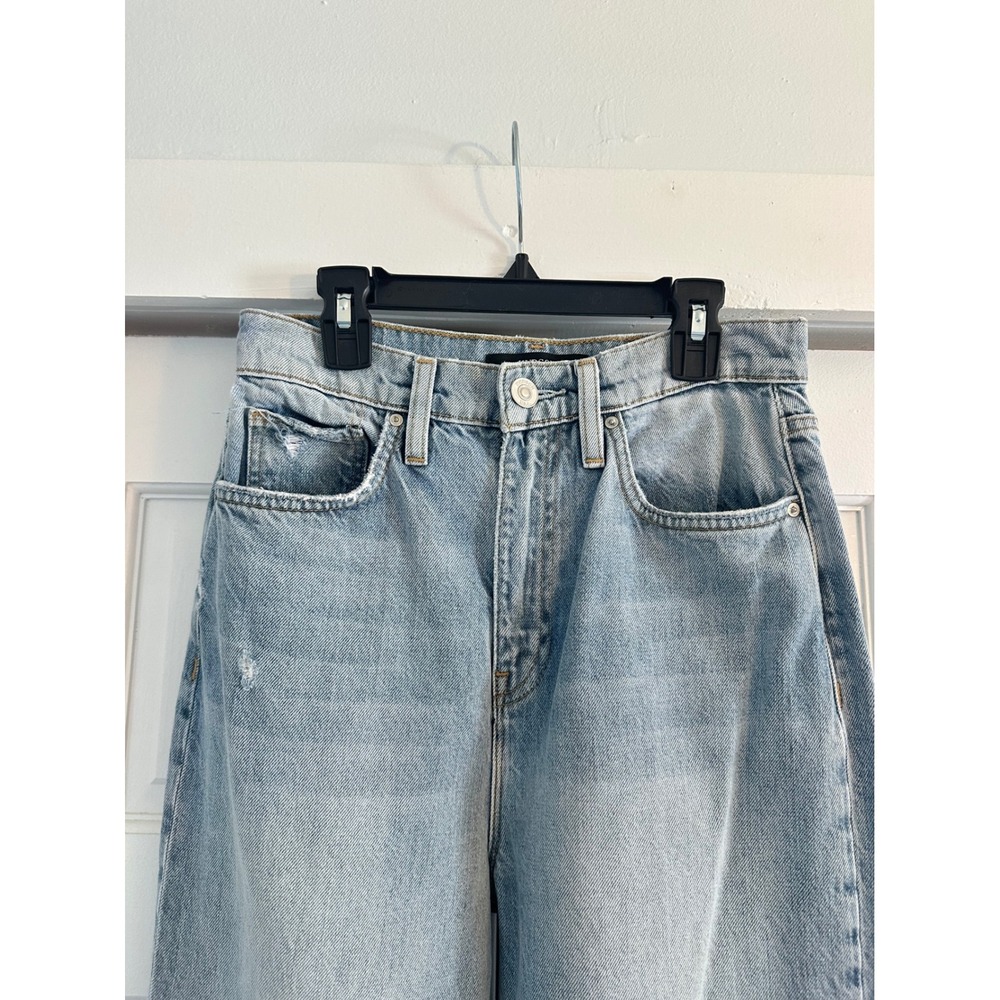 Hudson Los Angeles Elly Taper‎ Jeans Light Wash High Rise Blue Denim 25 - Picture 2 of 7